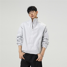 美式罗纹拼接袖子褶皱大码M-5XL教练夹克男JK78056P69控105，男装夹克，星座227-7