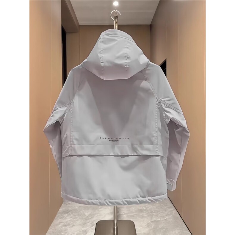 得物品质秋款男女连帽夹克衫大口袋魔术贴刺绣宽松外套JK8109P80,男装夹克,星座1013-1