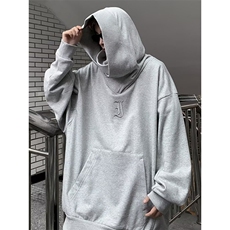 1506/QC40/P54美式重磅高领卫衣男连帽冬季加绒宽松痞帅情侣，男装卫衣，星座1506