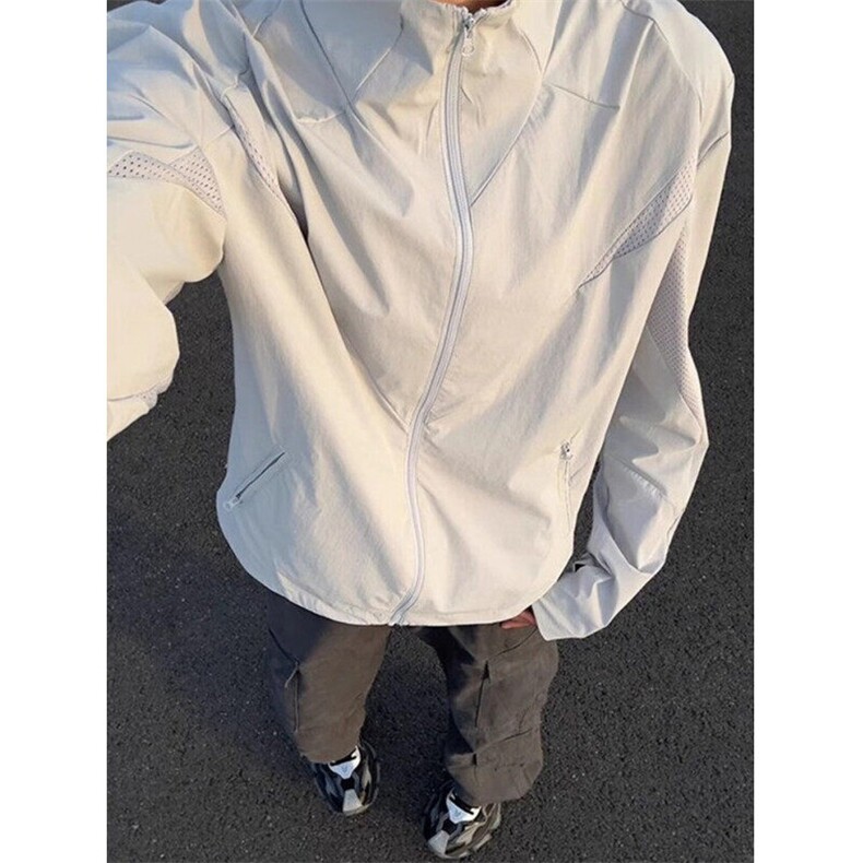 网眼拼接冰丝防晒衣男夏季防紫外线防晒服美式户外运动冲锋衣外套,男装防晒衣,星座1116A（原606A-3）