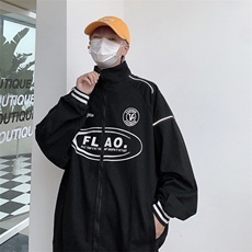 夹克男女春秋季美式宽松情侣棒球服oversize外套JK055-P58，男装夹克，星座308B-1