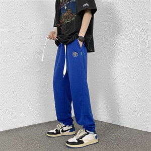 春季潮流大码男胖子九分裤男学生卫裤 M-5XL 1036 P65控88图片