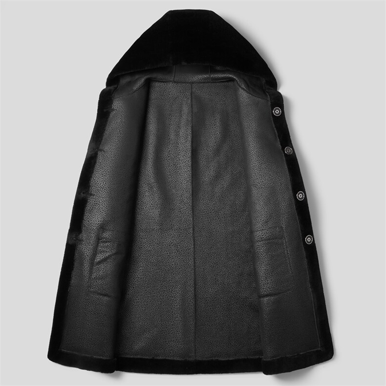 X1808冬季新款羊剪绒外套男羊毛风衣商务皮草男装P700，男装皮衣，电商B360