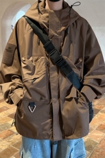 8XL-M特大码冲锋衣防水宽松工装风男夹克外套JK1306P90控118，男装夹克，电商D206-1