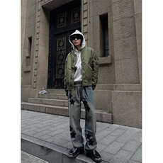 自家图，不拿货星星牛仔裤男微喇叭cleanfit裤子-KZA31-P70，男装牛仔裤，星座1007（原301D）