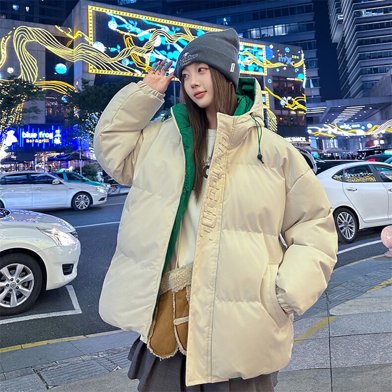 抖音得物宽松情侣连帽假两件面包服休闲百搭棉服AB-MY2271-P75,男装棉衣,星座717