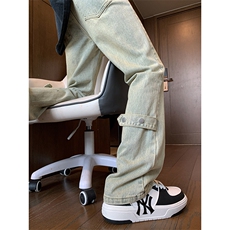 美式ins高街vibe重工艺水洗牛仔裤货号K2316P55，男装牛仔裤，电商A063
