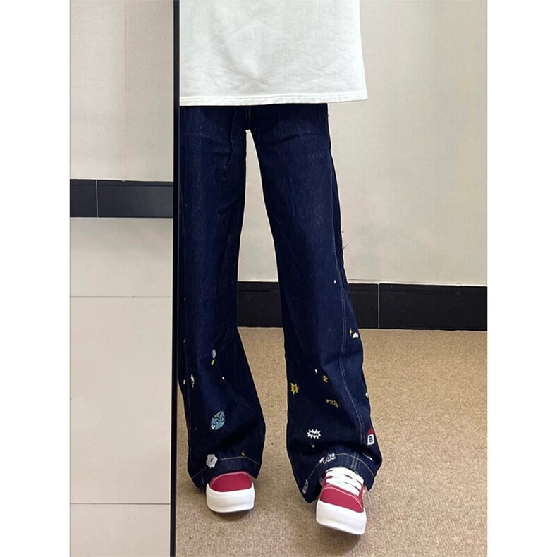 【高质量档口现货特批53量大可谈 】男女印花牛仔裤610A-N33102图片