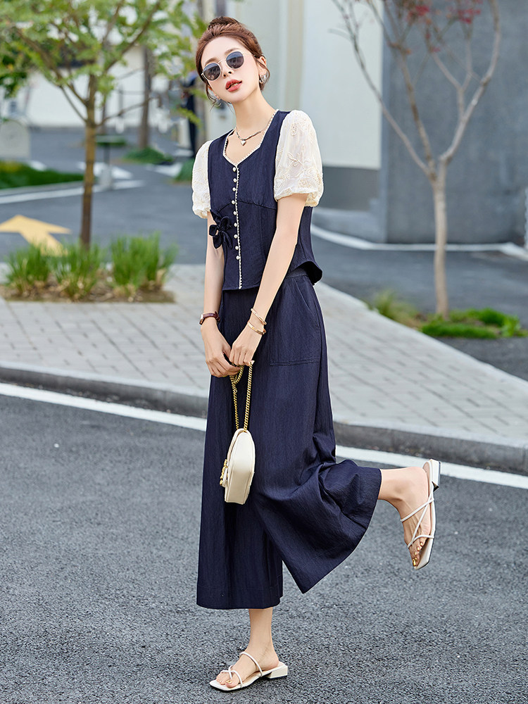 小香风牛仔时尚套装女2025夏季爆款气质减龄显瘦休闲搭配两件套潮,女装套装/套裙,琦鑫阁（原依鑫阁）
