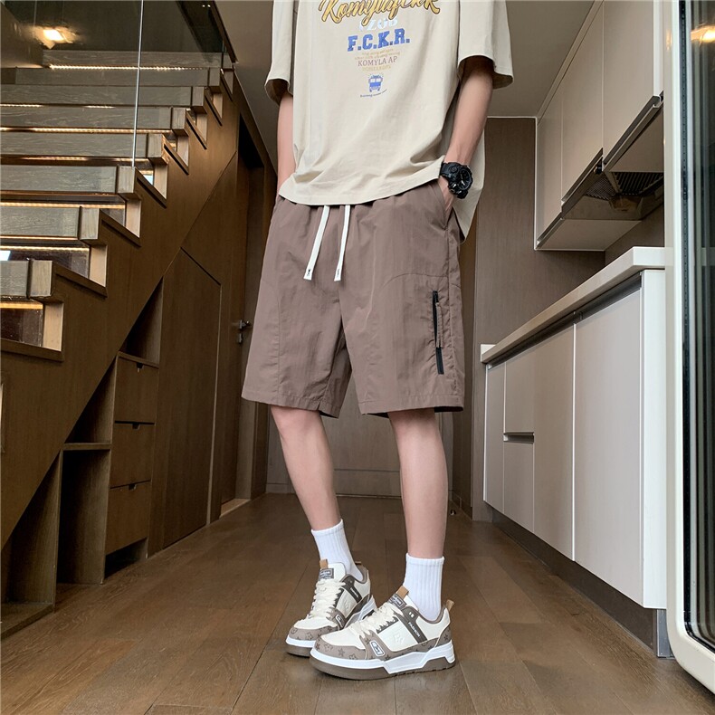 防水拉链拼接速干五分短裤DK031模特酒店锦纶(S-2XL)TP22,男装休闲裤,电商A088