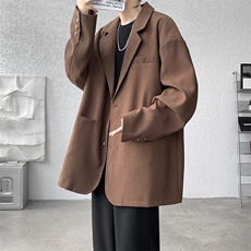 8XL-M肌理感西服美式休闲西装外套男复古痞帅高级感衣服XF002P85，男装西服套装，电商B312