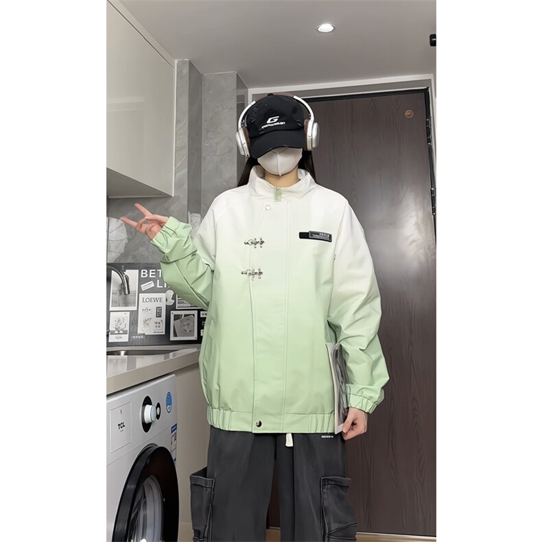 档口视频抖音渐变色新中式夹克防水冲锋衣外套F9898-P75，男装夹克，星座1213