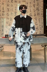 2026新中式长袖套装TZ88797P90衬衫CS88799P45控78裤子88798P45控，男装衬衫，星座227-7