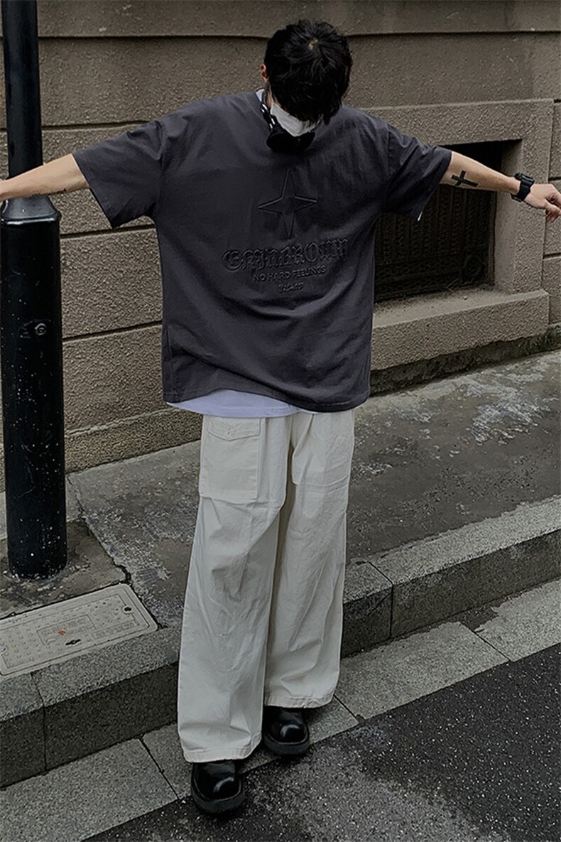 港风钢印多色大码短袖T恤男DT77781P28块特价控55：供抖音视频,男装T恤,星座227-7