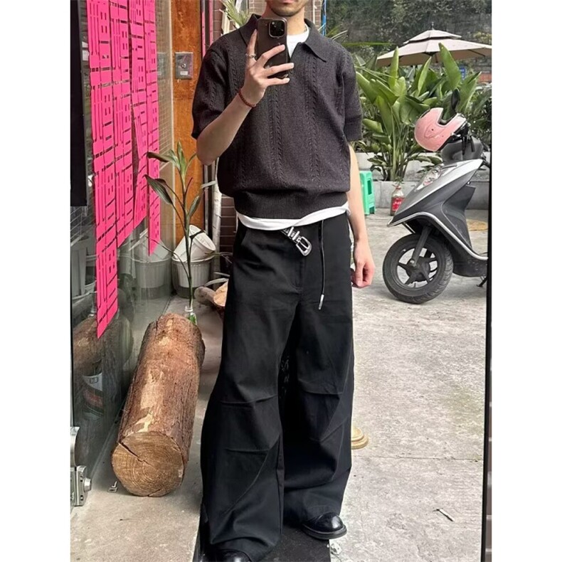 网图+夏秋老钱风麦穗提花针织POLO衫W1309/特P40,男装Polo衫,电商B350