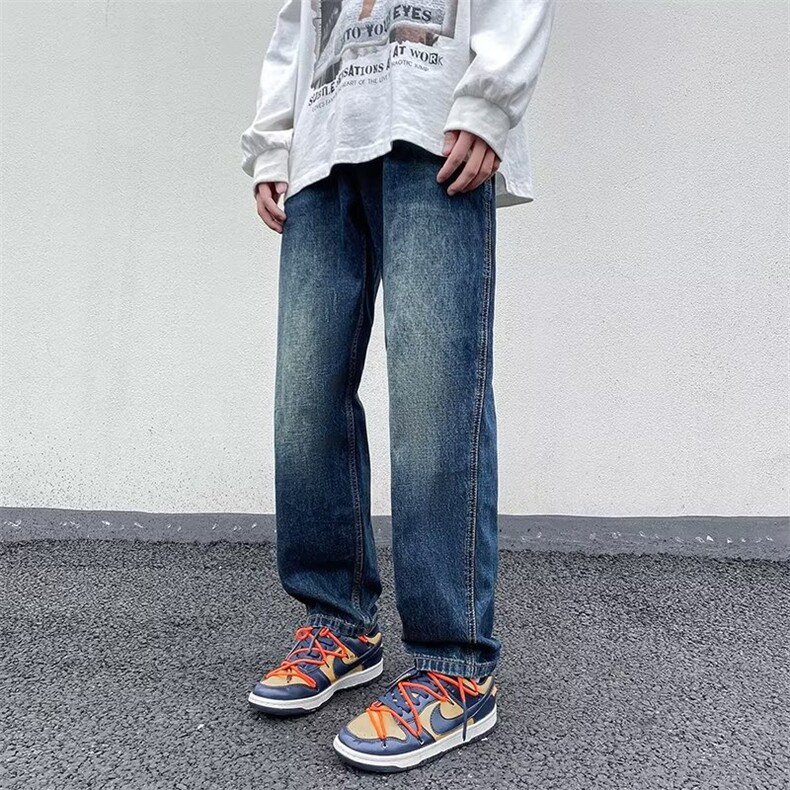 美式牛仔裤男春秋新款休闲直筒裤XB17P42,男装牛仔裤,星座1116-2
