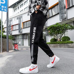 春季牛仔裤男潮牌休闲长裤青年韩版九分裤潮流束脚哈伦裤8911-P40图片