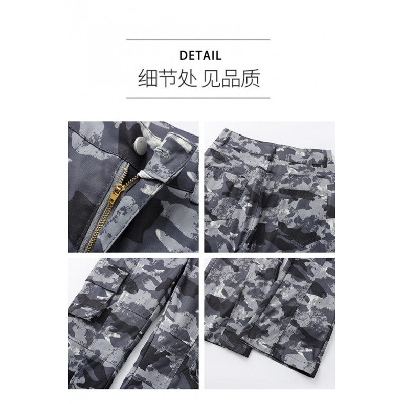 迷彩多口袋工装裤休闲裤模特白底平铺图现货C323-1-K668-TP42,男装工装外套,电商C323-1