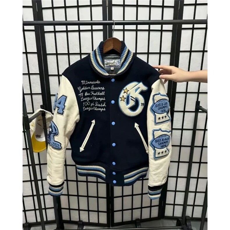 官方新款自主东洋1978乏登小懒外套vibe风收腰夹克棒球服,男装夹克,星座1210-1