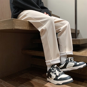 港风秋冬西装裤四色裤头宽松休闲长裤男K23309-P45控58图片