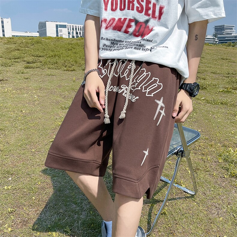 抖音品质260克重磅发泡纯棉短裤XDK235-P45-控68,男装牛仔裤,电商B370