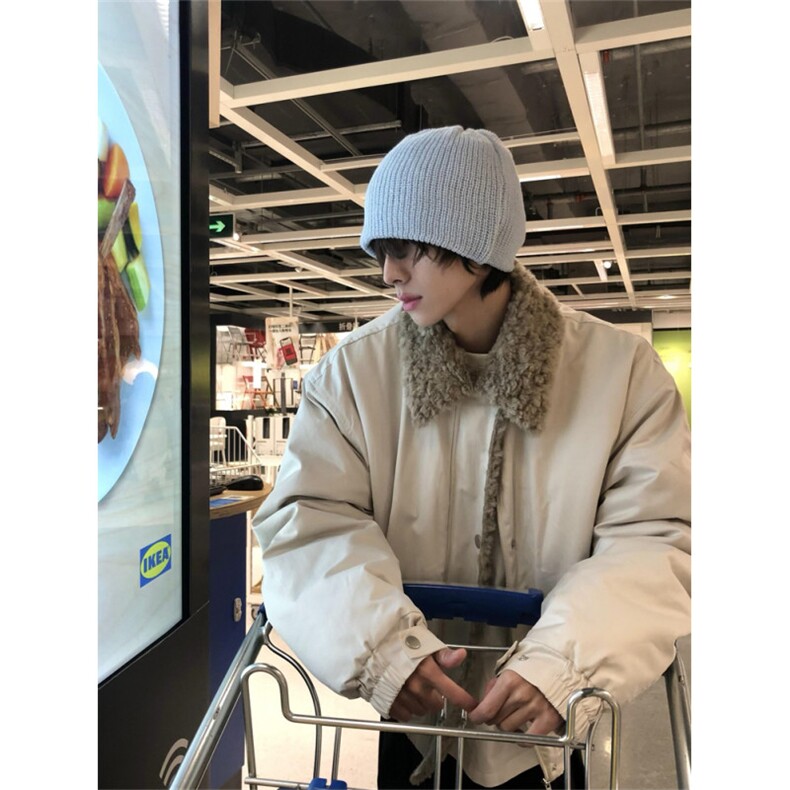 XZ1005-1-HXD1118-P115-巴恩风毛领加厚夹棉复古痞帅棉衣外套，男装棉衣，星座1005-1