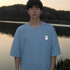 230g重磅纯棉短袖t恤男大码半袖半截袖DX17292-P20，男装T恤，电商A040