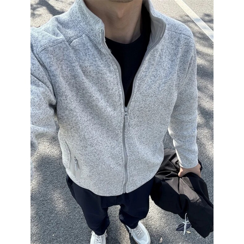 网图秋冬现货户外立领抓绒开衫运动夹克cleanfit外套WT35特P65,男装夹克,电商C310