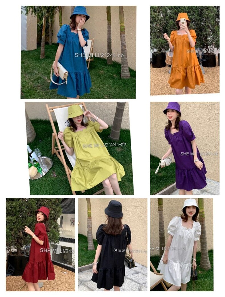 戴帽子的连衣裙，奢米丽老板娘，女装连衣裙，奢米丽