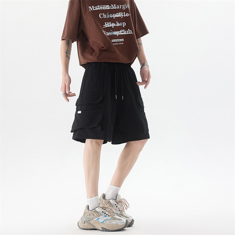 8XL-M特大码冰丝短裤男五分裤褶皱休闲裤工装中裤DK1504P45控68,男装休闲裤,电商D206-1