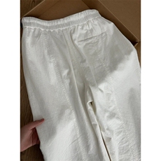 竹节棉褶皱棉麻休闲裤1302-8896-P65控98成分100棉，男装休闲裤，星座1302