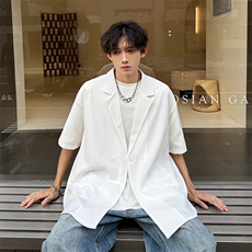 大码压皱冰丝顺滑大方领衬衫防晒外套A071-C67-P40，男装衬衫，电商A071