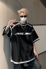男装丝光棉喷漆短袖T恤2025夏印花五分袖体恤XZ514-2-2024114-P63，男装T恤，星座514-2(原B239)
