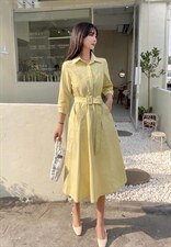 夏季收腰连衣裙，女装连衣裙，吉之红