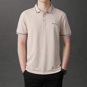 翻领短袖polo衫男青年潮牌夏季t恤韩版修身潮流新款百搭纯棉上衣图片