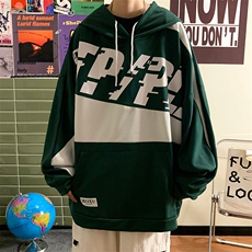 2023春季新款7XL-M大码连帽卫衣男港风宽松套头上衣加肥加大码，男装卫衣，钱塘717(原712)
