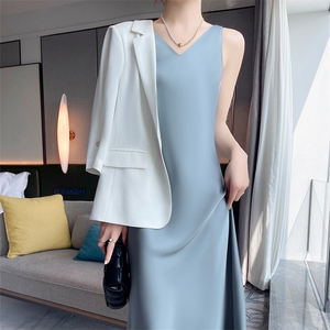 高级感真丝吊带连衣裙女春夏醋酸缎面中长裙内搭丝绸无袖气质图片