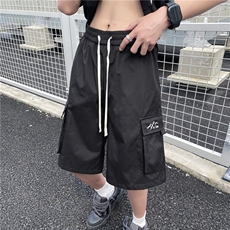 抖音品质夏季新款潮流工装口袋宽松五分裤B315-K24116-特p30控58，男装牛仔裤，电商B315