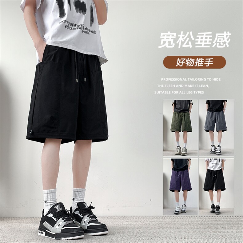 夏季工装短裤男ins潮牌日系休闲百搭潮流痞帅五分裤子DK02512-P45,男装休闲裤,星座308B-2