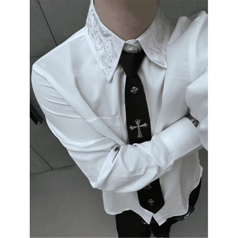 1506/QC1780/P38秋季新品男装美式宽松休闲长袖衬衫衬衣外套,男装衬衫,星座1506