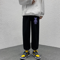 K13242-P35可束脚加厚加绒运动裤男大码宽松直筒卫裤男，男装休闲裤，电商A040