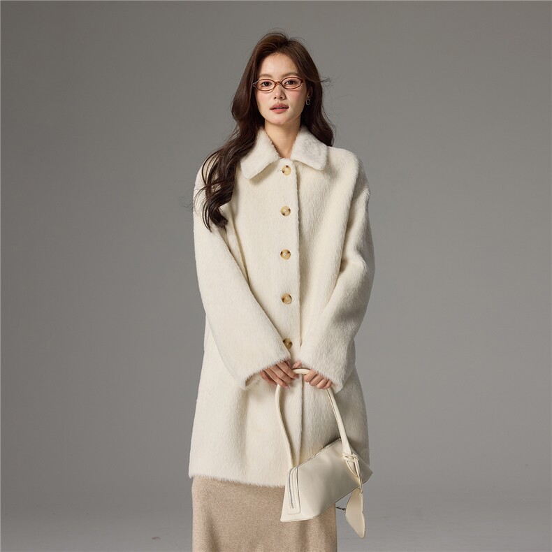 2025秋冬百搭时尚简约保暖大衣，女装双面呢大衣，荣图大衣