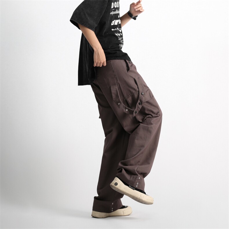 美式复古大口袋工装裤男潮牌vibe高街设计感宽松休闲裤K0630-P55,男装休闲裤,星座308B-2