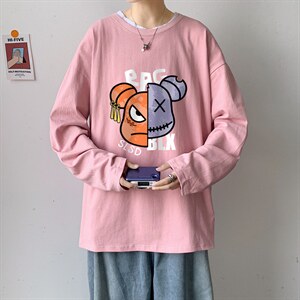 ！秋季打底衫男卫衣男潮流圆领纯棉长袖T恤男CX294-P25,男装T恤,电商B371