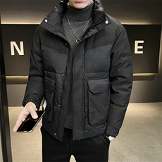 冬季短款立领羽绒服男日系面包服保暖外套Y902，男装棉衣，电商A239
