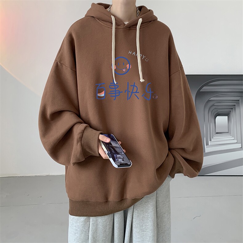 连帽卫衣男大码运动服帽衫外套WY2183-P35加绒款-P40,男装卫衣,电商A040