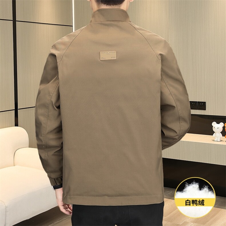 羽绒服男新标50白鸭绒夹克外套休闲时尚立领男士上衣Y3076-P140,男装夹克,星座310B-3