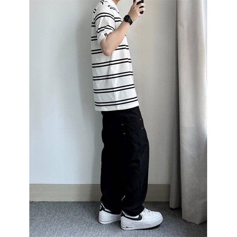 工装裤子男夏季潮流百搭美式街头伐木裤vibe休闲直筒裤LD433-p43,男装工装外套,星座1008