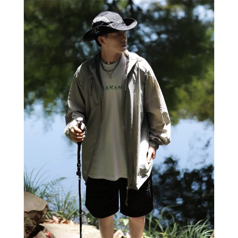 连帽防晒服男夏季薄款青少年潮流休闲外套 SF02 P38图片