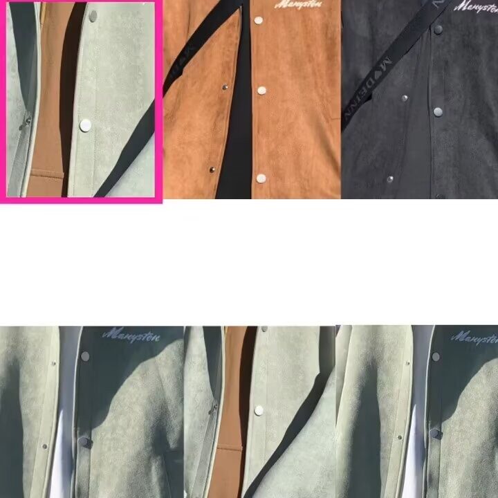 牛油果绿翻领外套男春秋情侣高级感痞帅潮流潮牌美式复古港风,女装短外套,星座1210-1